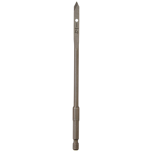 Flat Boring Bit 1/4" x 6"
