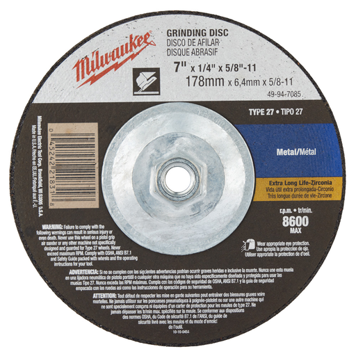 Product image for Milwaukee 49-94-7085 Grinding Wheel