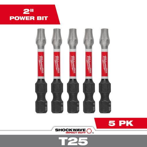 SHOCKWAVE™ Impact Duty 2"TORX® T25 Power Bits (5 PK)