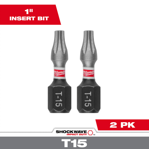 SHOCKWAVE™ Impact TORX® T15 Insert Bits (2 PK)