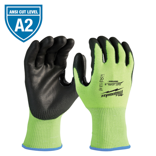 Mayer-DDS-High Visibility Cut Level 2 Polyurethane Dipped Gloves - M-1