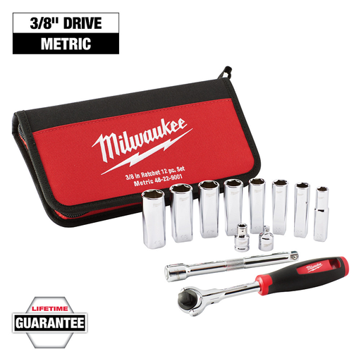 12-Piece 3/8 in. Drive Metric Socket Set