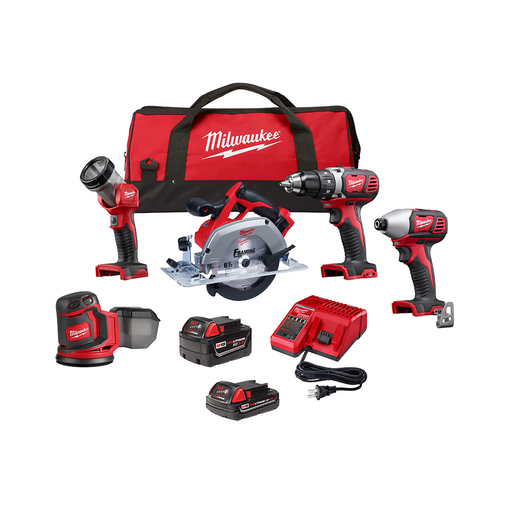 Product image for Milwaukee 2696-25 M18™ 5PC Combo Kit