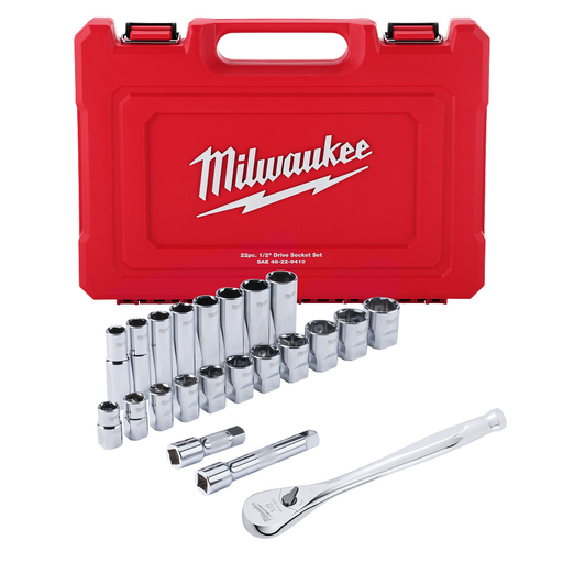22 pc. 1/2 in. Socket Wrench Set (SAE)