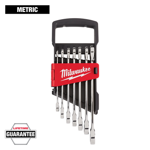 7pc Ratcheting Combination Wrench Set - Metric