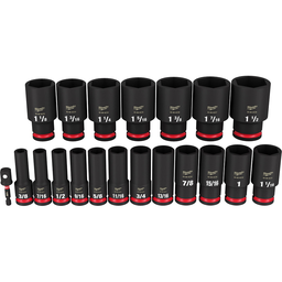 MILW 49-66-7012 19PC 1/2 DR SAE DP 6PT IMP SCKT SET
