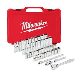 MILW 48-22-9004 50 PC. RATCHET & SOCKET SET-SAE/MET