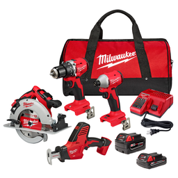 MILW 3693-24CX M18 4 TOOL COMBO
