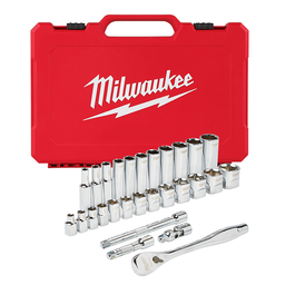 MILW 48-22-9408 28 PC. RATCHET & SOCKET SET-SAE