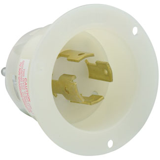 Product image for LEV 3434-C WH INLET FLNG 4PO4WI NO