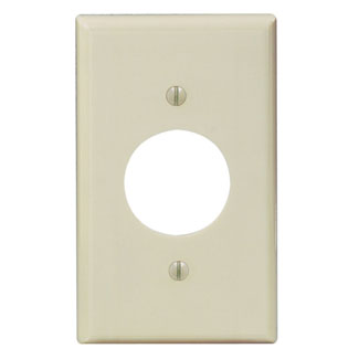 Product image for Leviton 86004 1-Gang 1.406" Hole Wallplate, Thermoset, Ivory