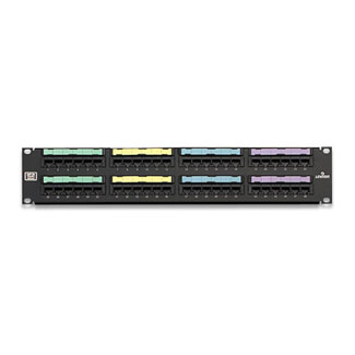 Product image for Leviton 5G596-U48 Category 5E 48-Port 2-Rack Unit Universal Patch Panel