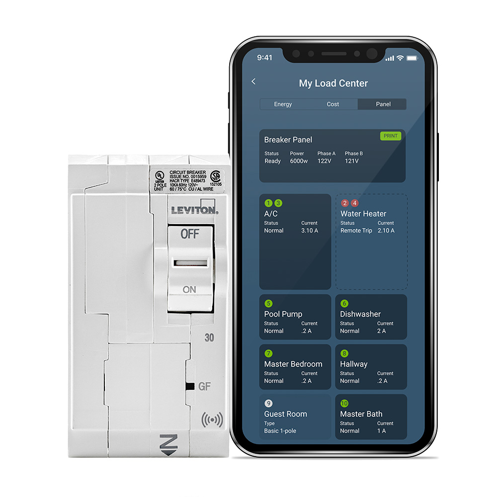 Product image for LEV LB230-GS 30A 2-POLE GFCI SMART