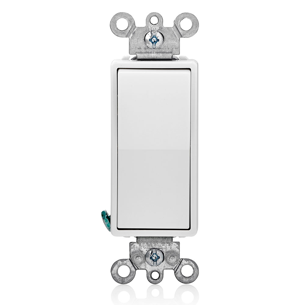 Product image for Leviton 5604-2W 15amp White 4 Way Decora Switch