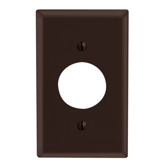 Product image for Leviton 85004 2.75 x 0.22 x 4.5 Inch 1-Gang Smooth Brown Thermoset Device Mount Standard Receptacle Wallplate