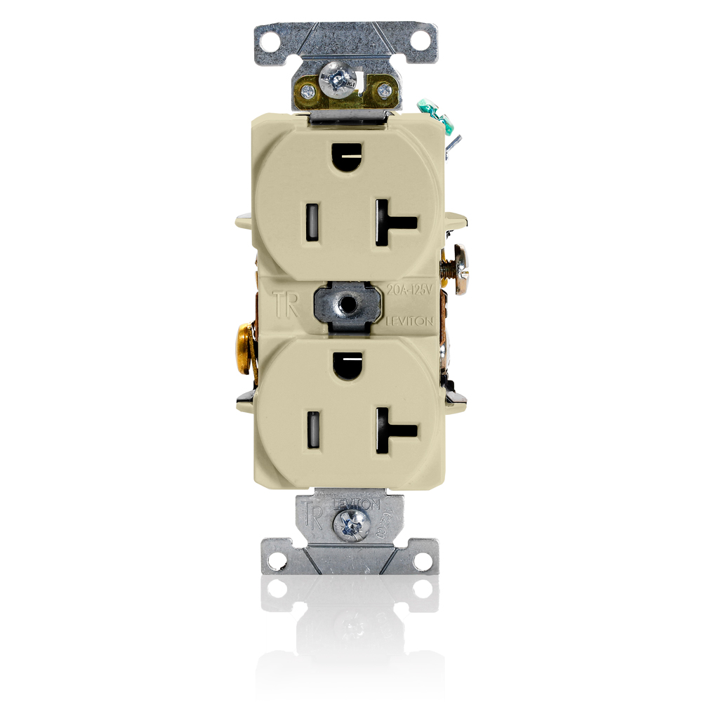 Product image for LEV T5362-I 20A 125V DUPLEX TR REC