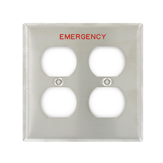 Product image for LEV 84016-E40 2 GANG 302 SS EMERGEN