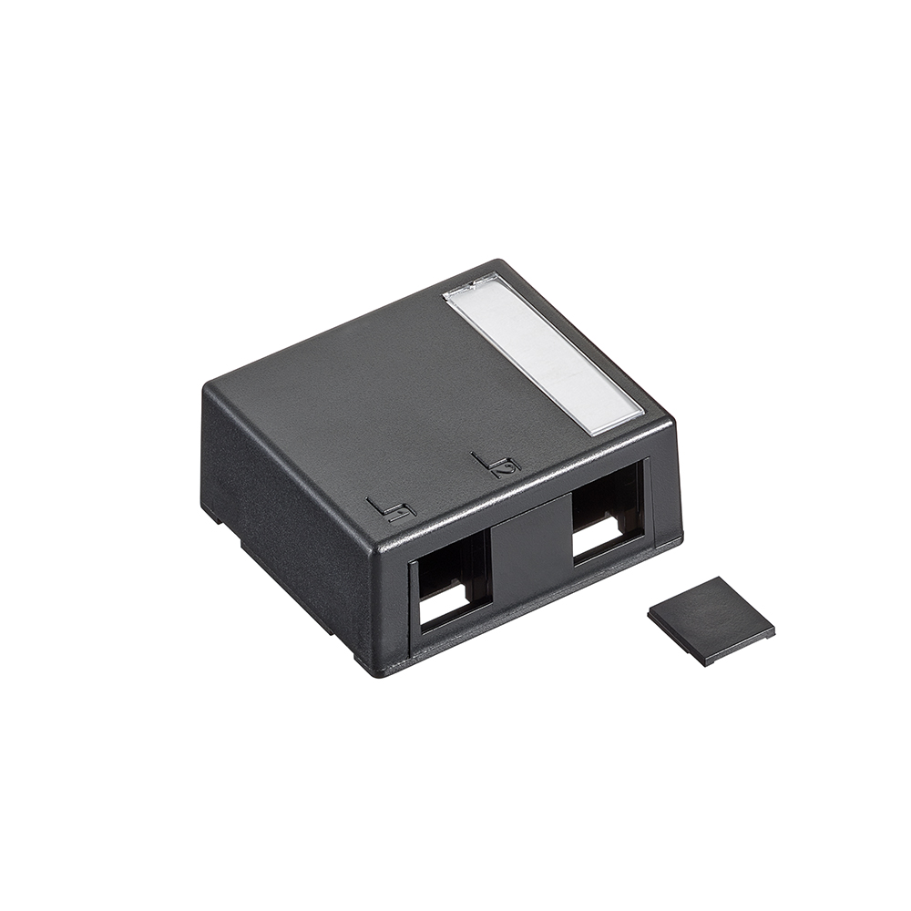 Product image for LEV 41089-2EP SMBOX 2PORT PLENUM BK