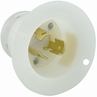 Product image for LEV 4716-C WH INLET FLNG 2PO 3WI L5