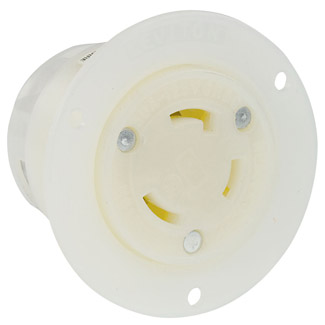 Product image for LEV 2626F WH OUTLET FLNG 2PO 3WI L6