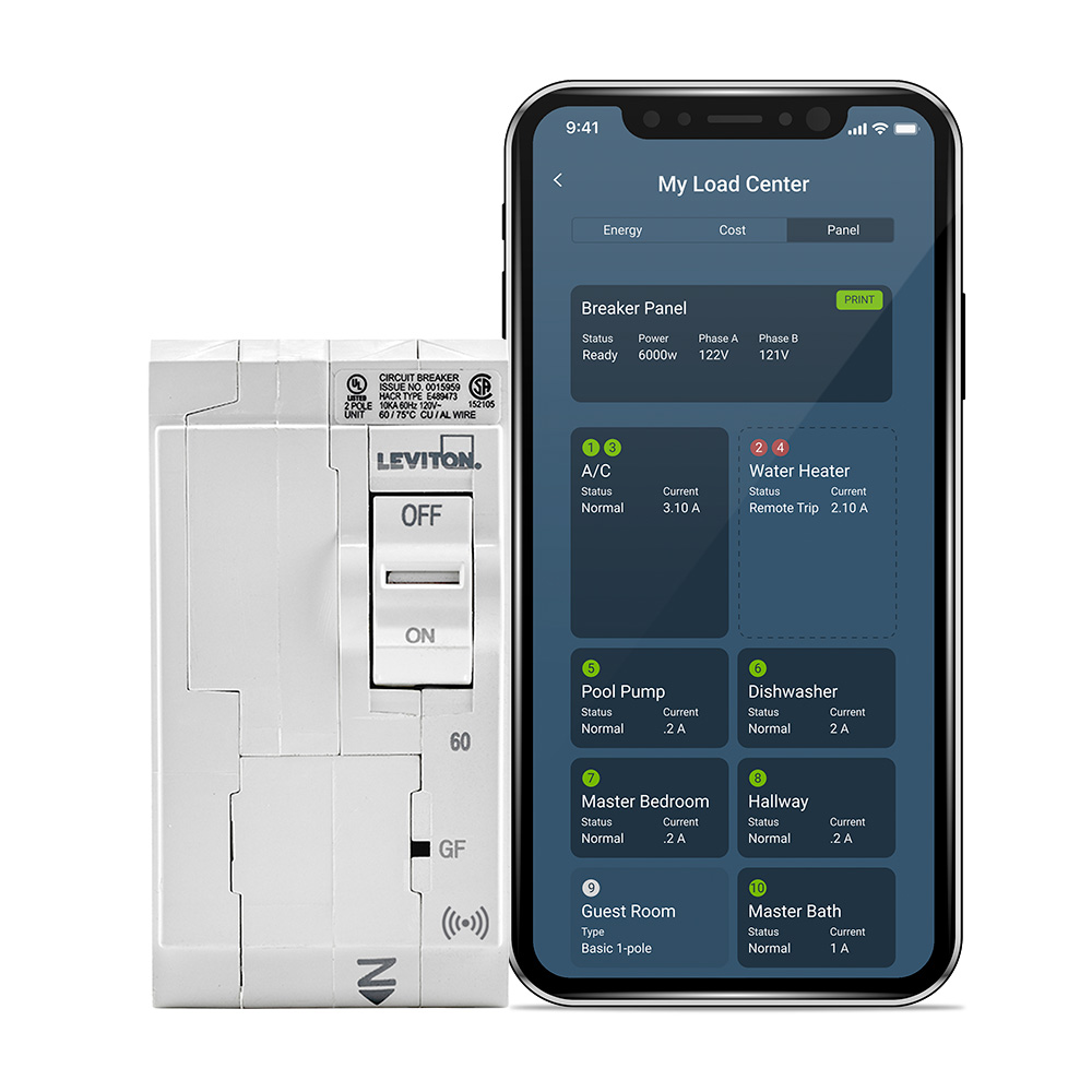 LEV LB260-GS 60A 2-POLE GFCI SMART Product image for LEV LB260-GS 60A 2-POLE GFCI SMART