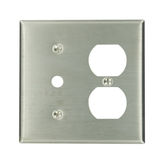 Product image for LEV 84078-40 SS WP 2G DUP/TEL ,406