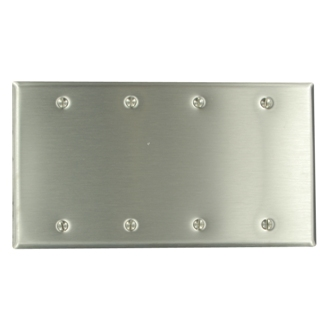 Product image for LEV 84064-40 4 GANG 302 SS BLANK ST