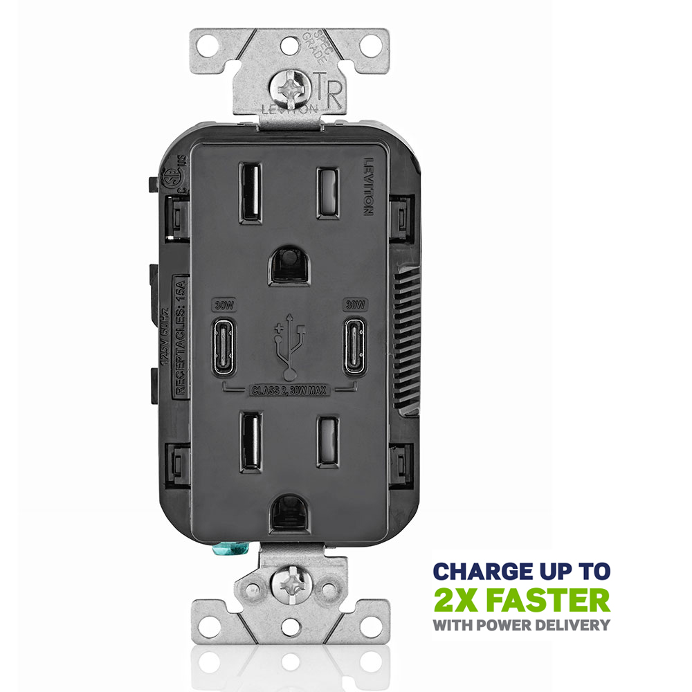 Product image for LEV T5635-E DECORA TYPE CC USB 15A