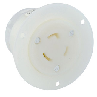 Product image for LEV 2316 WH OUTLET FLANGED 2PO 3WI
