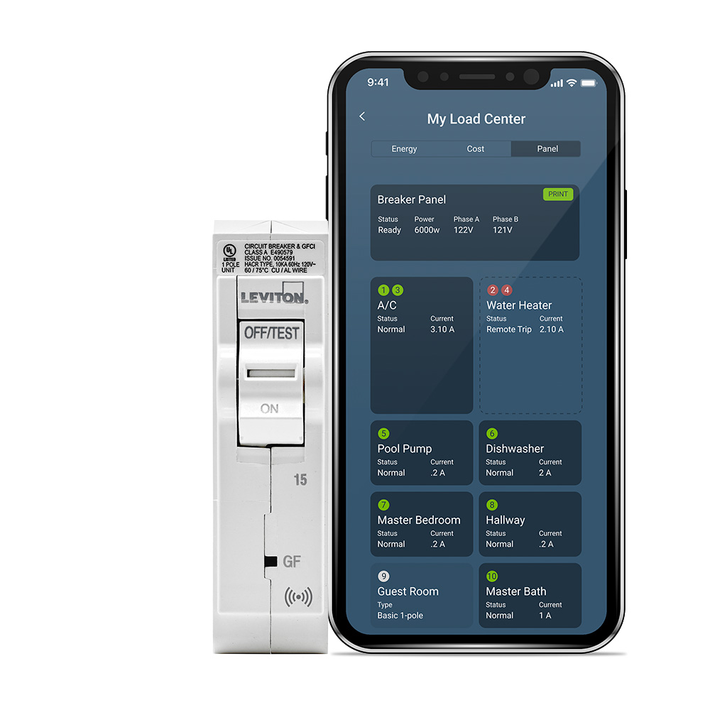 Product image for LEV LB115-GS 15A 1-POLE GFCI SMART