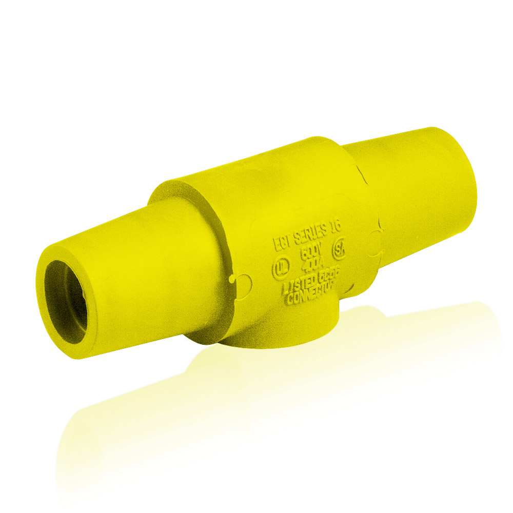 Product image for LEV 16A24-UY YL DBL FEM CONN TAPER