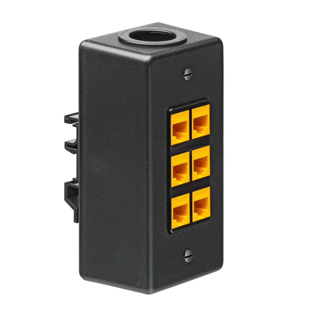 Product image for LEV 41089-6DN DIN RAIL MOUNT BOX 6-