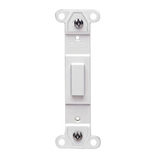 Product image for Leviton 80700-W White Nylon No Hole Blank Toggle Wallplate Adapter