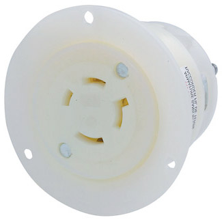 Product image for LEV 2466 WH OUTLET FLNG 4PO4WI L20-