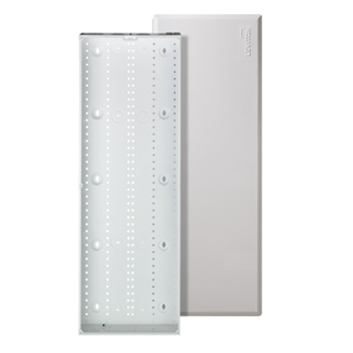 Product image for Leviton 47605-42W 42" Structured Media Enclosure & Flush Mount Cover, 43.32" H x 15.62" W x 3.83" D, Metal, White