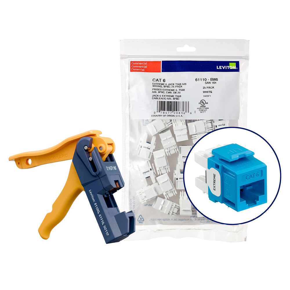 Product image for LEV 61110-JL6 EXTREME CAT 6 UTP JAC
