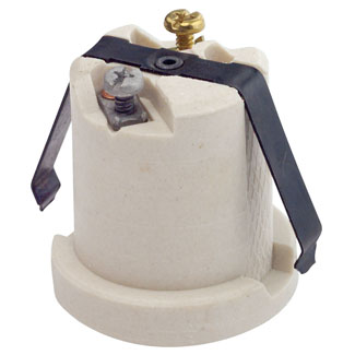 Product image for Leviton 8880 250 Volt 660 W White Porcelain Front Mount 1-Piece 1-Circuit Keyless Medium Incandescent Lampholder