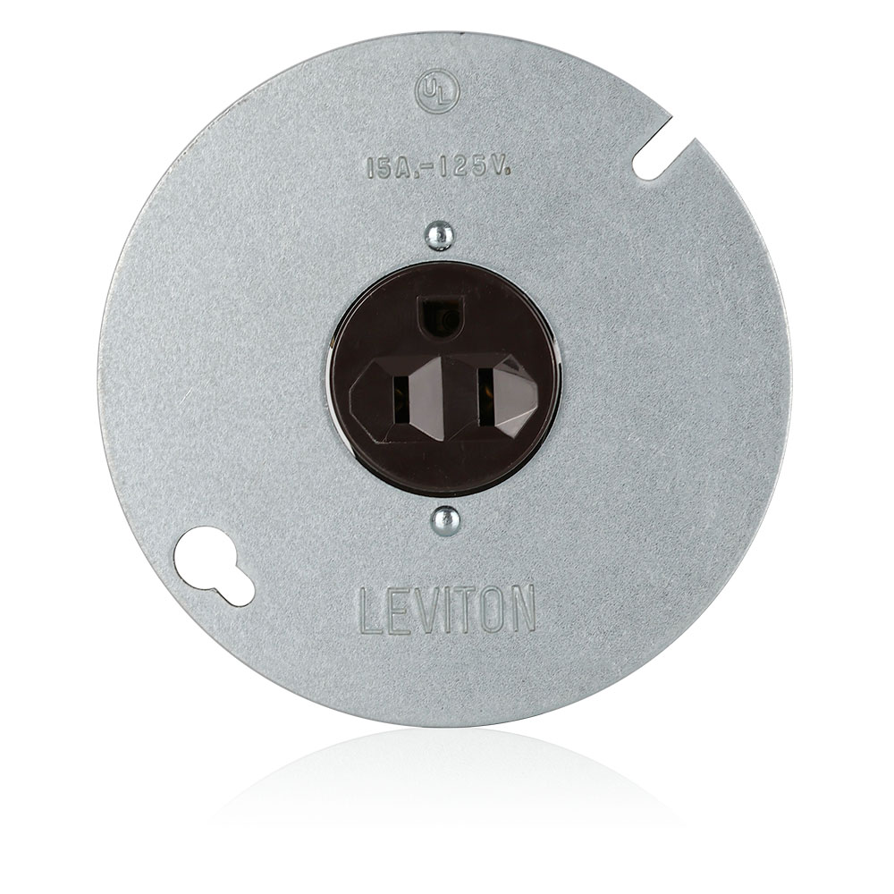 Product image for LEV 5059 BR REC SGL 15A125V ON 4 CO