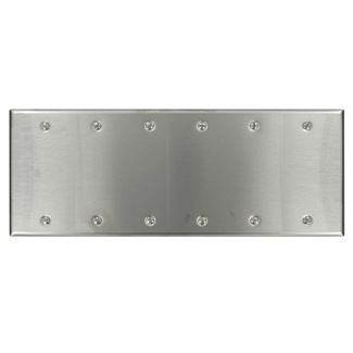 Product image for LEV 84066-40 6 GANG 302 SS BLANK ST