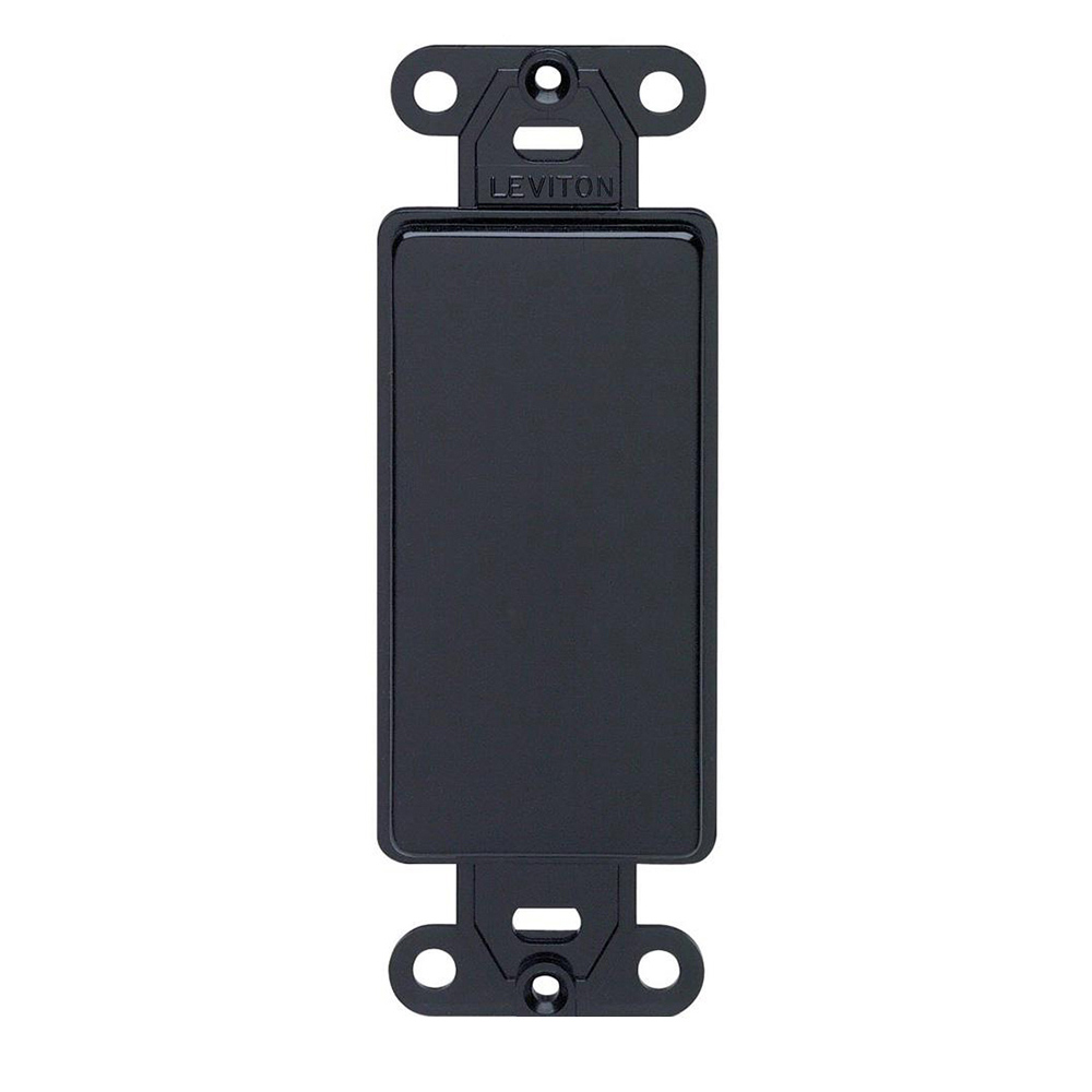Product image for Leviton 80414-E Black QuickPort Decora Multimedia Insert