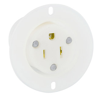 Product image for LEV 5279-C WH OUTLET FLNG 2PO 3WI 5