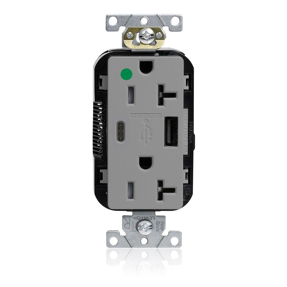 Product image for LEV M58AC-HGG 20A LEV-LOK USB TR HG