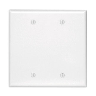 Product image for LEV 80525-W WH WP 2G 2BLANK MIDWAY