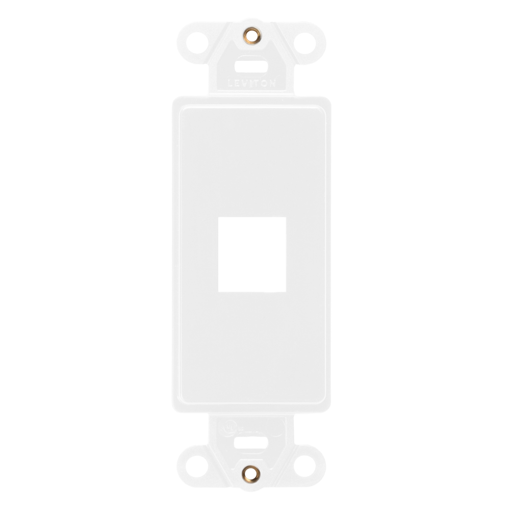 Product image for Leviton 41641-W 1-Port White QuickPort Decora Insert