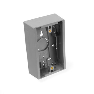 Product image for Leviton 42777-1GB 2.96 x 1.45 x 4.72 Inch 1-Gang Gray Plastic Surface Mount Shallow Back Box