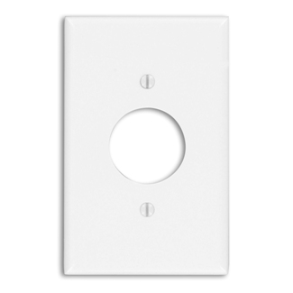 Product image for Leviton 80504-W 1-Gang Single 1.406 Inch Hole Device Mount Receptacle Midway Size Thermoset White Wallplate