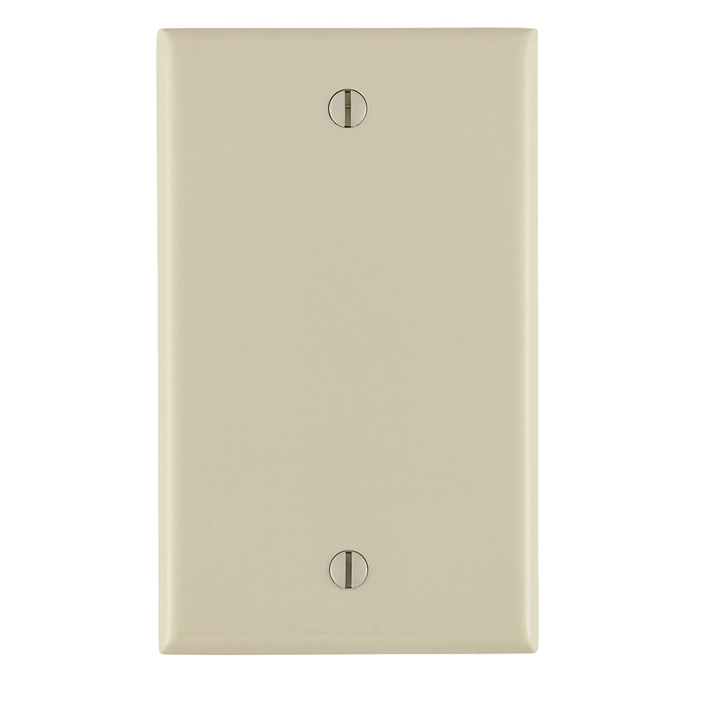 Product image for Leviton 78014 2.75 x 0.22 x 4.5 Inch 1-Gang Smooth Light Almond Thermoset Box Mount Standard Blank Wallplate