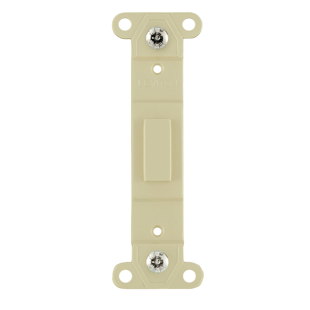 Product image for Leviton 80700-I Ivory Nylon No Hole Blank Toggle Wallplate Adapter