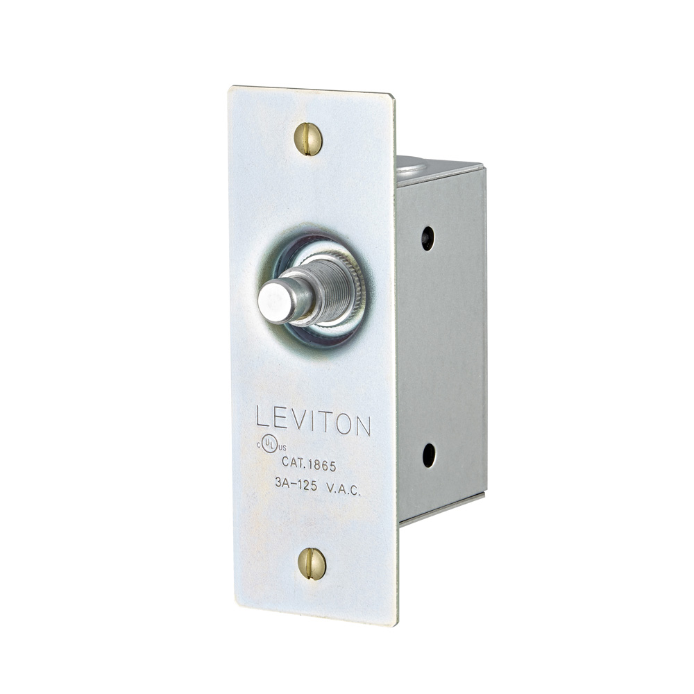 Product image for LEV 1865 BRASS DOOR JAM SWITCH