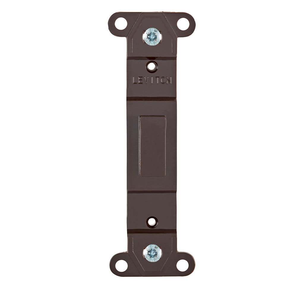 Product image for Leviton 80700 Brown Nylon No Hole Blank Toggle Wallplate Adapter